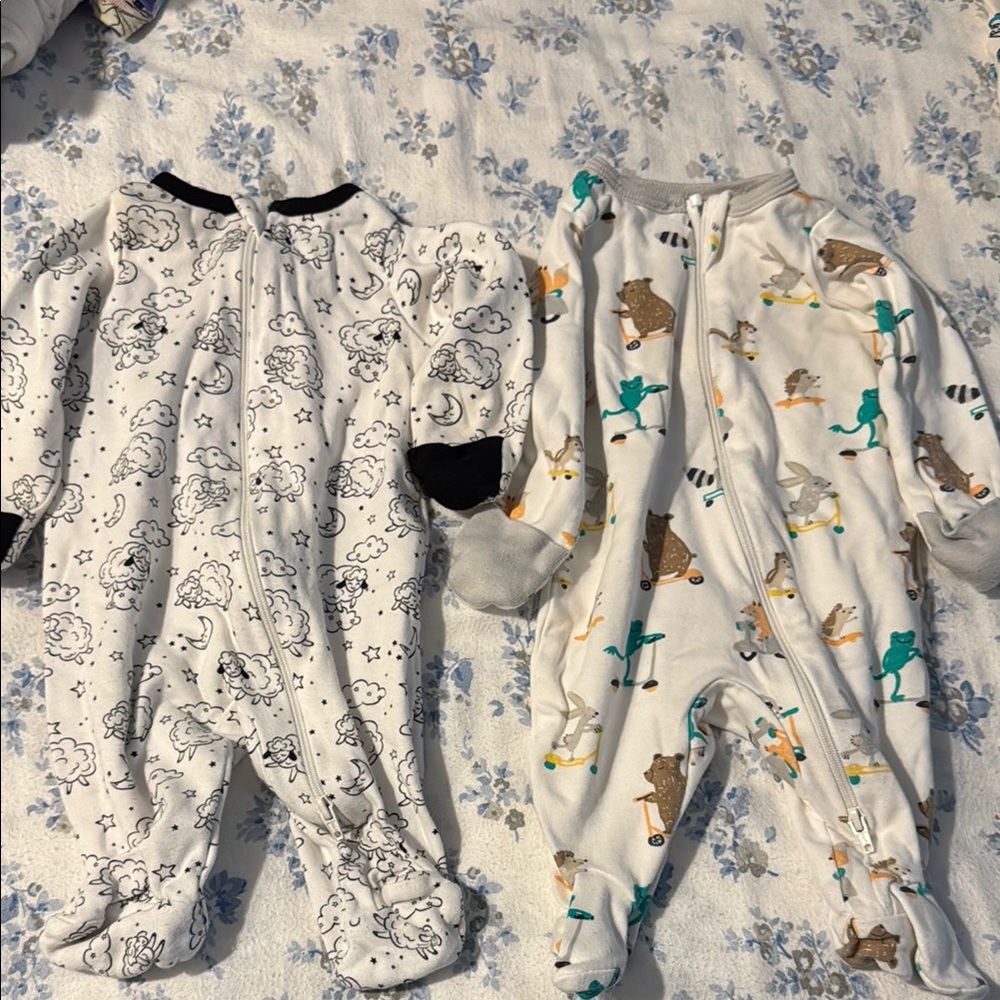 Wonder Nation White Footies One Pieces